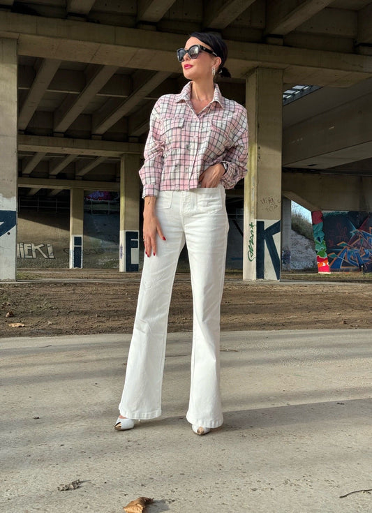 Blouse Tartan pink