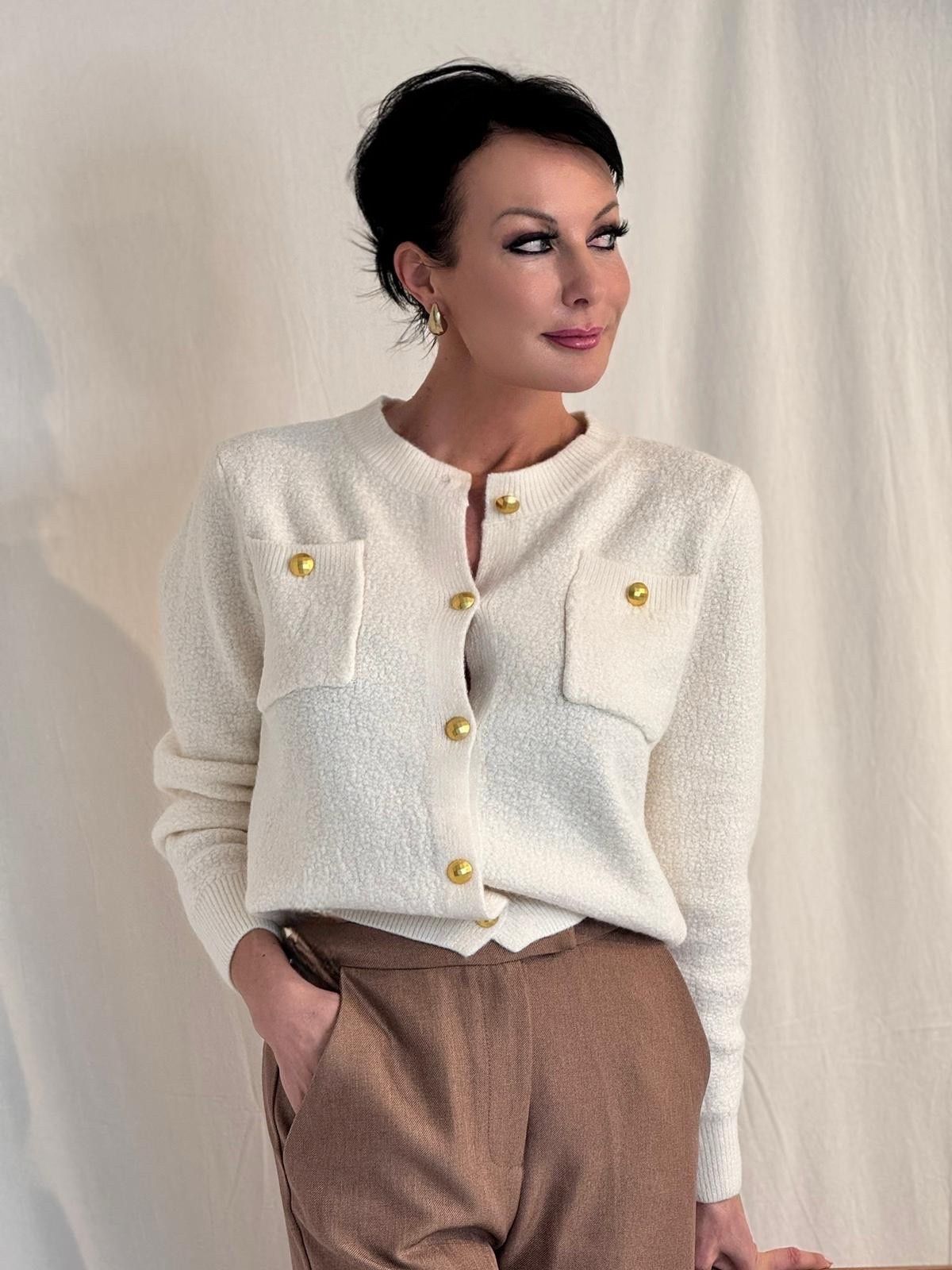 Cardigan Cezanne cream