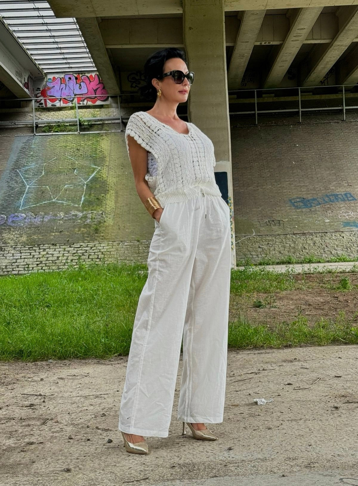 Pants June white