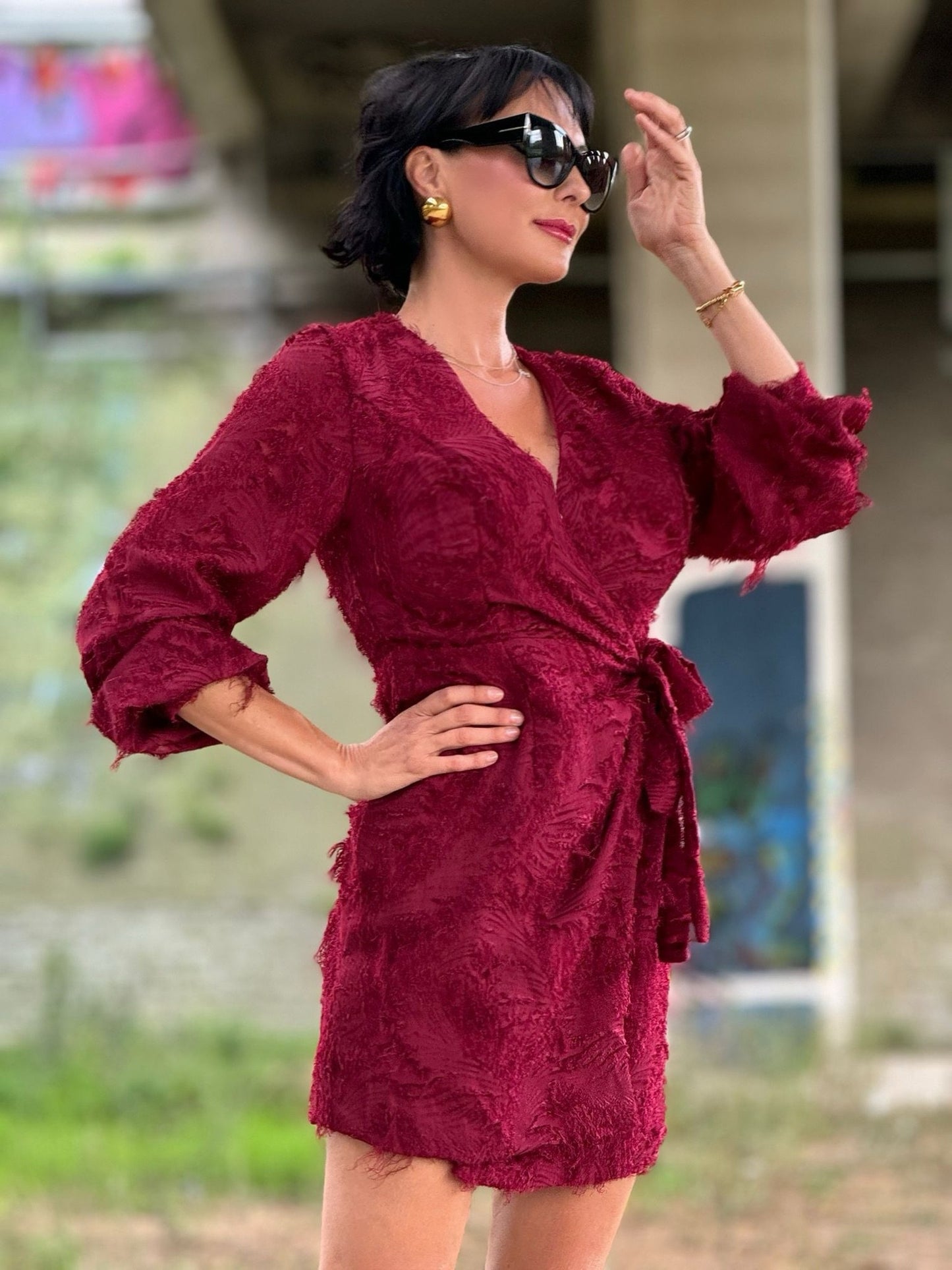 Dress Mirella burgundy