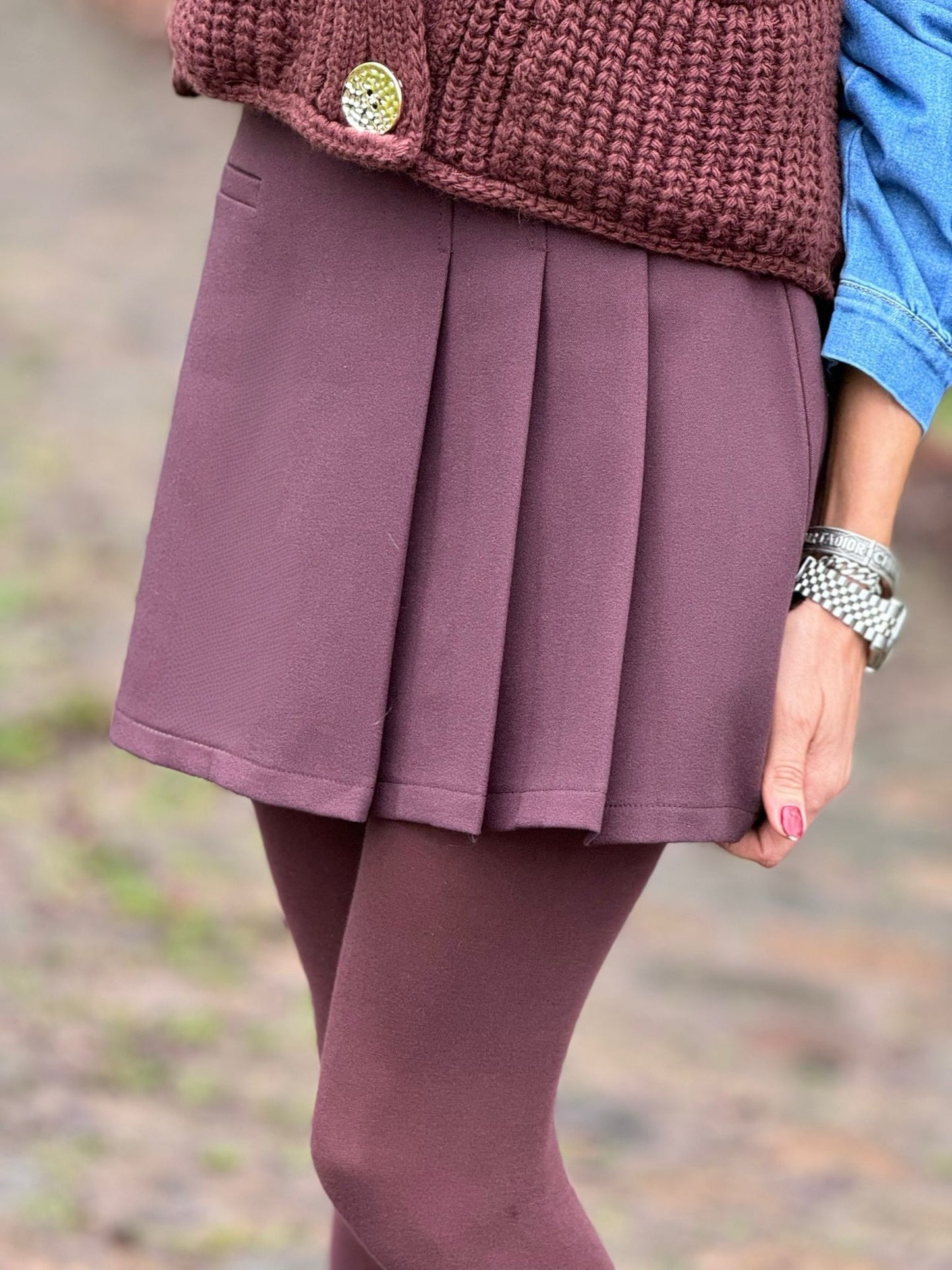 Skirt Ava short burgundy