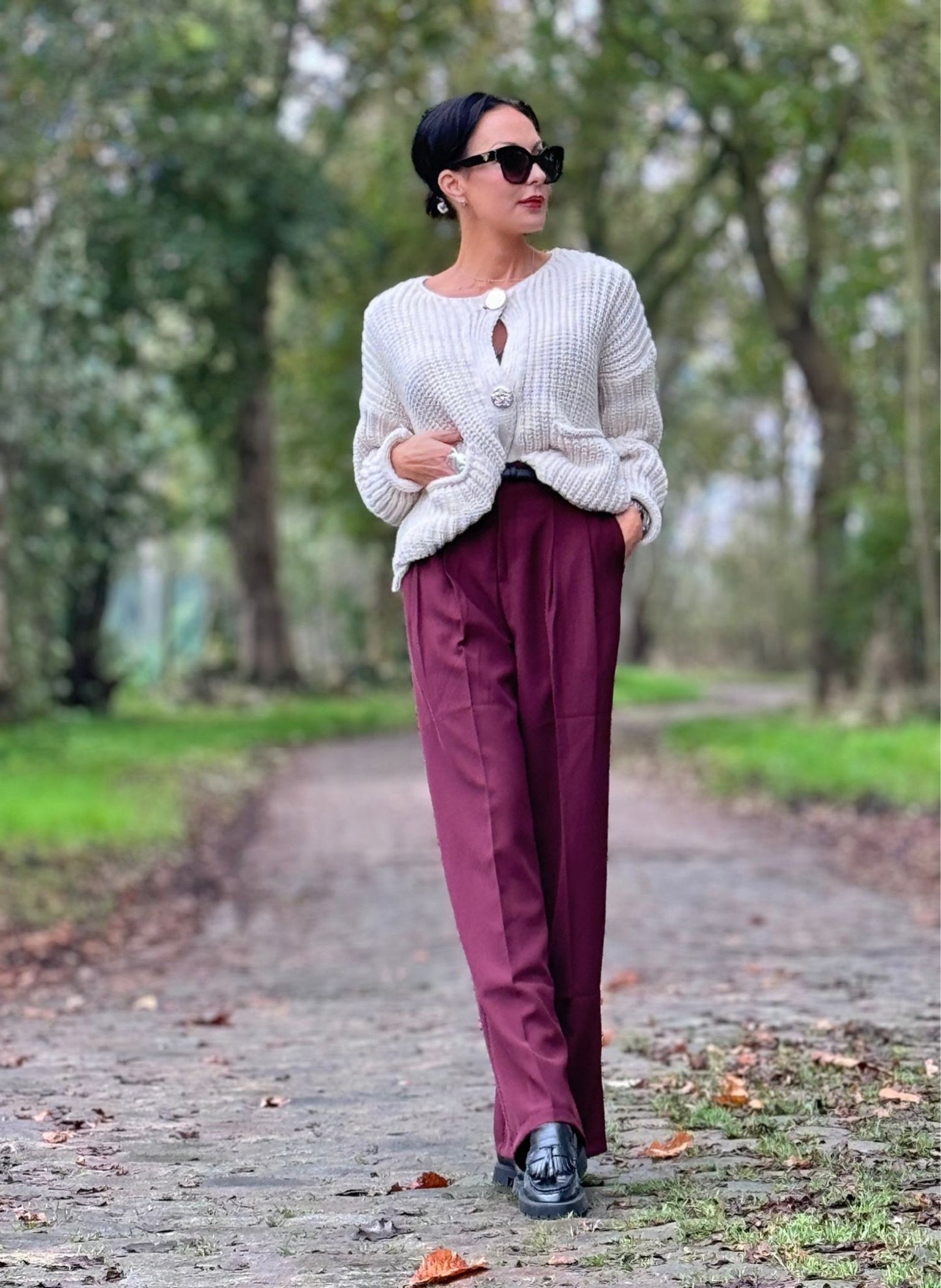 Pants Ava burgundy