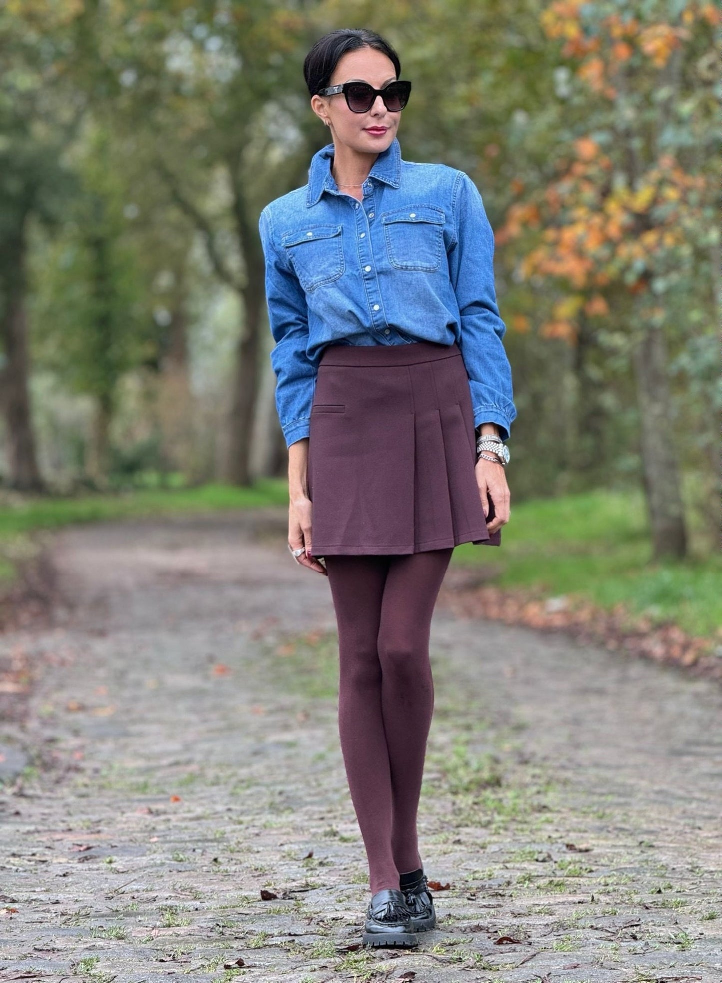 Skirt Ava short burgundy