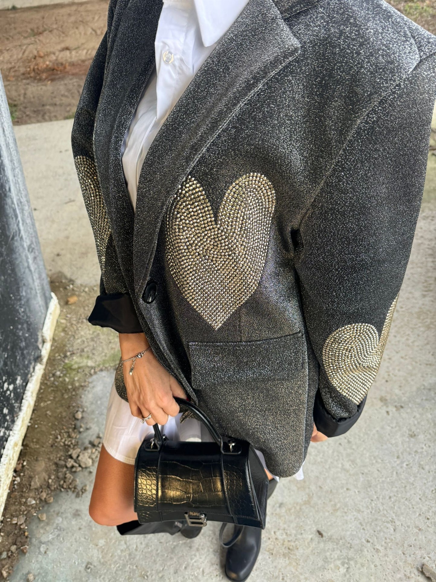 Blazer Hearts metallic