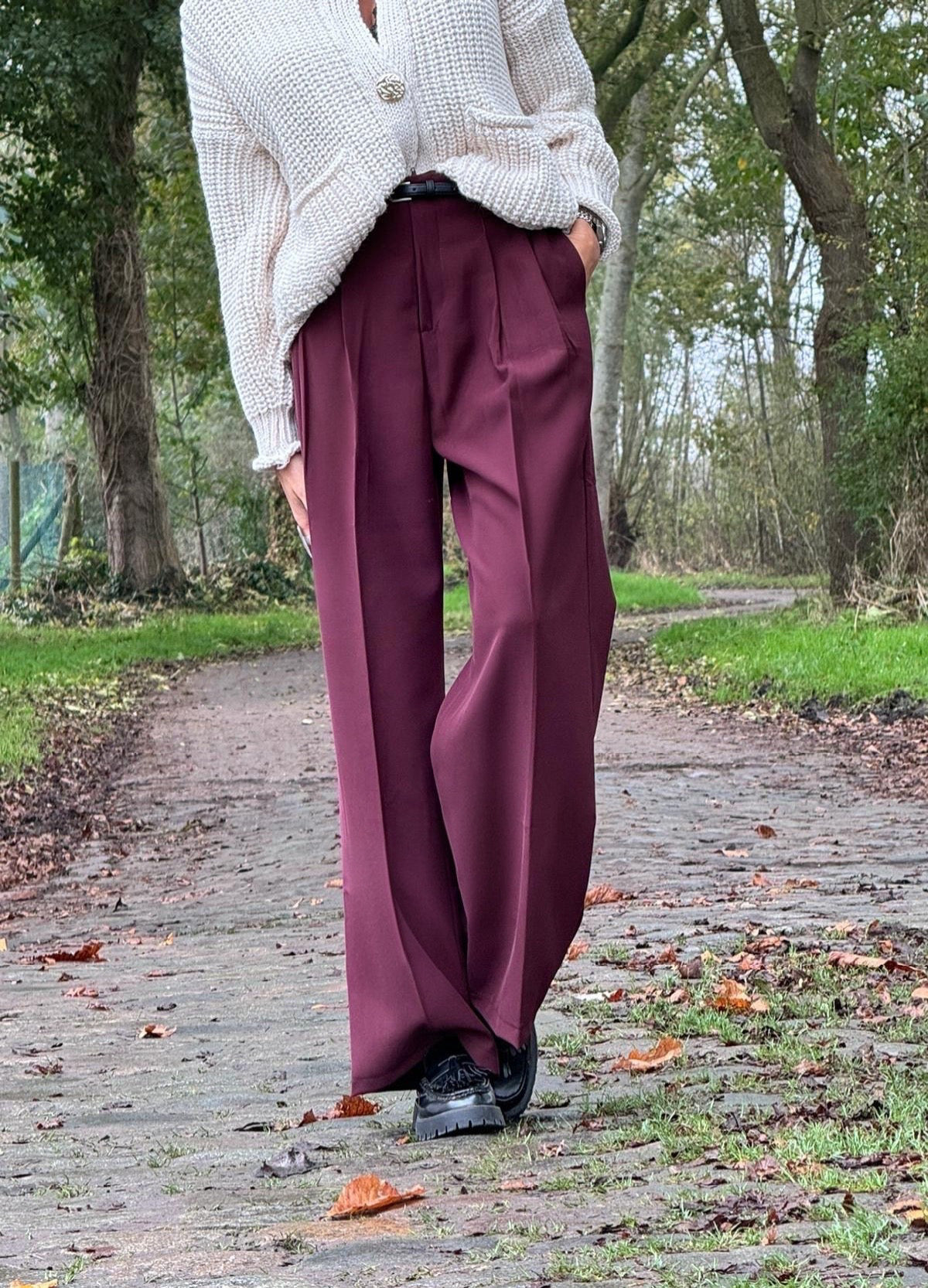 Pants Ava burgundy