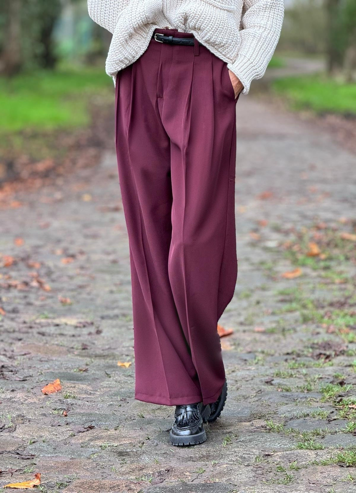 Pants Ava burgundy