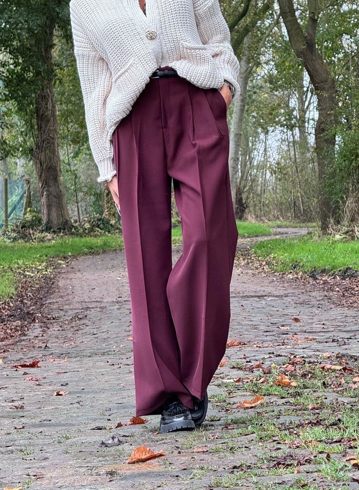 Pants Ava burgundy