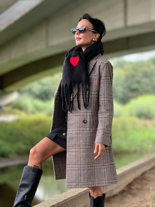 Coat long Livia tartan