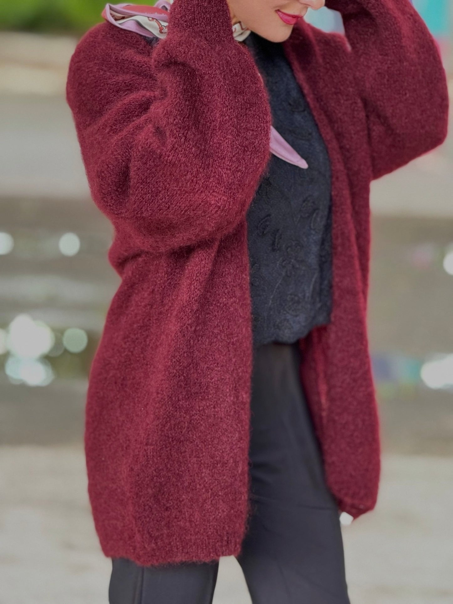 Gilet mid burgundy