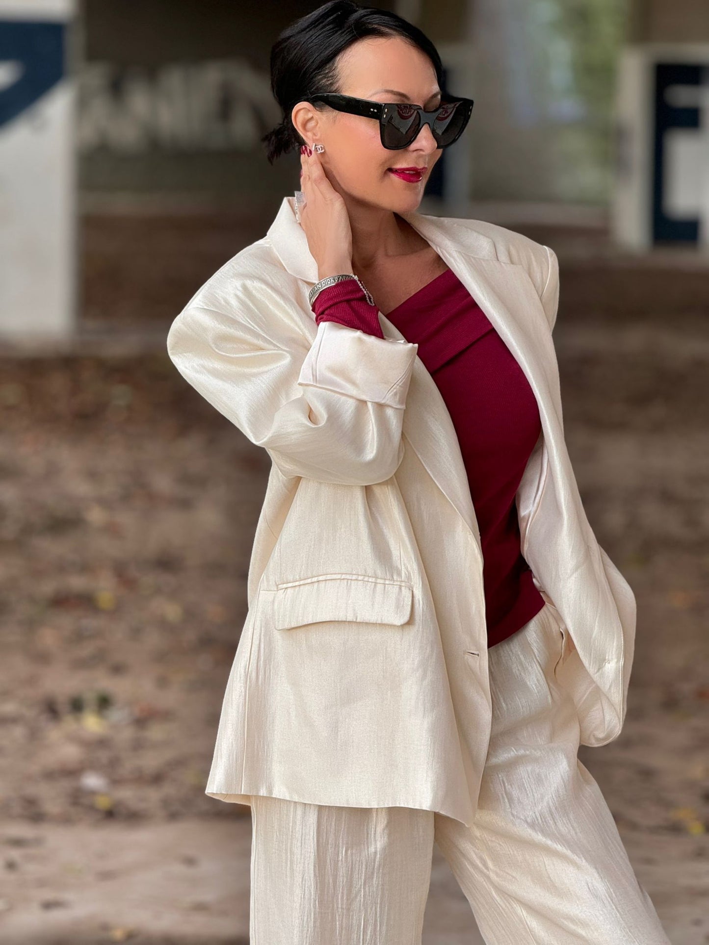 Blazer crema oversized