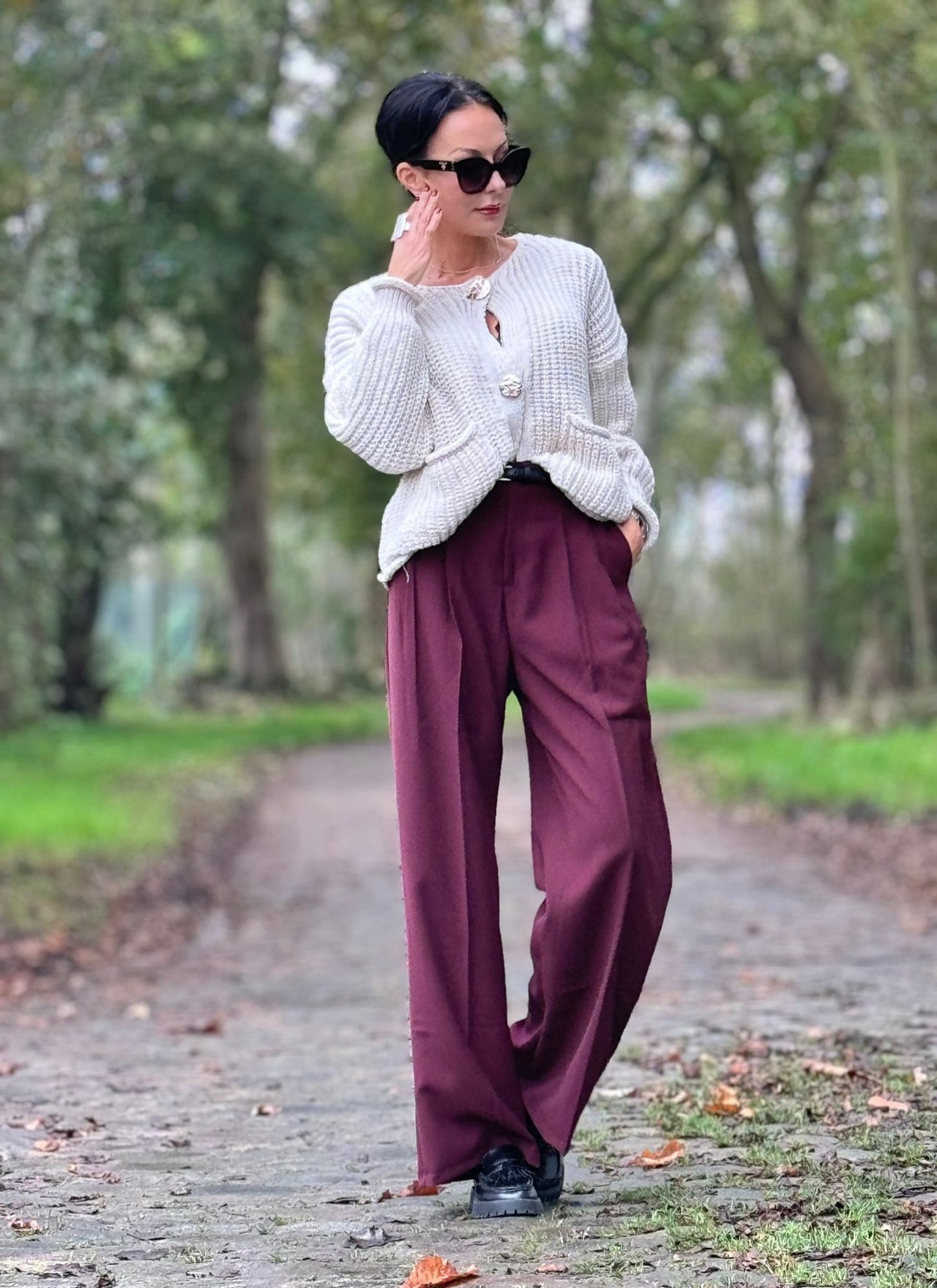 Pants Ava burgundy