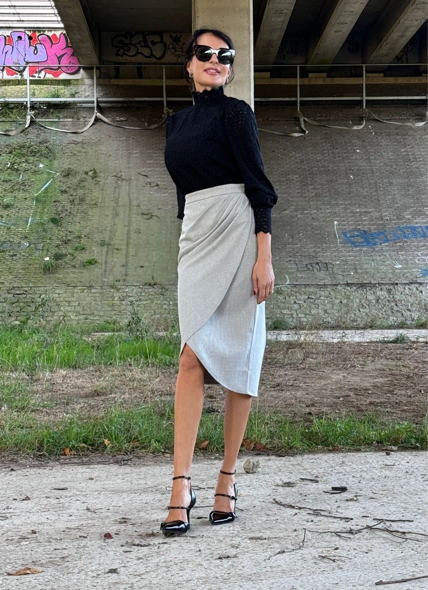 Skirt Lara grege