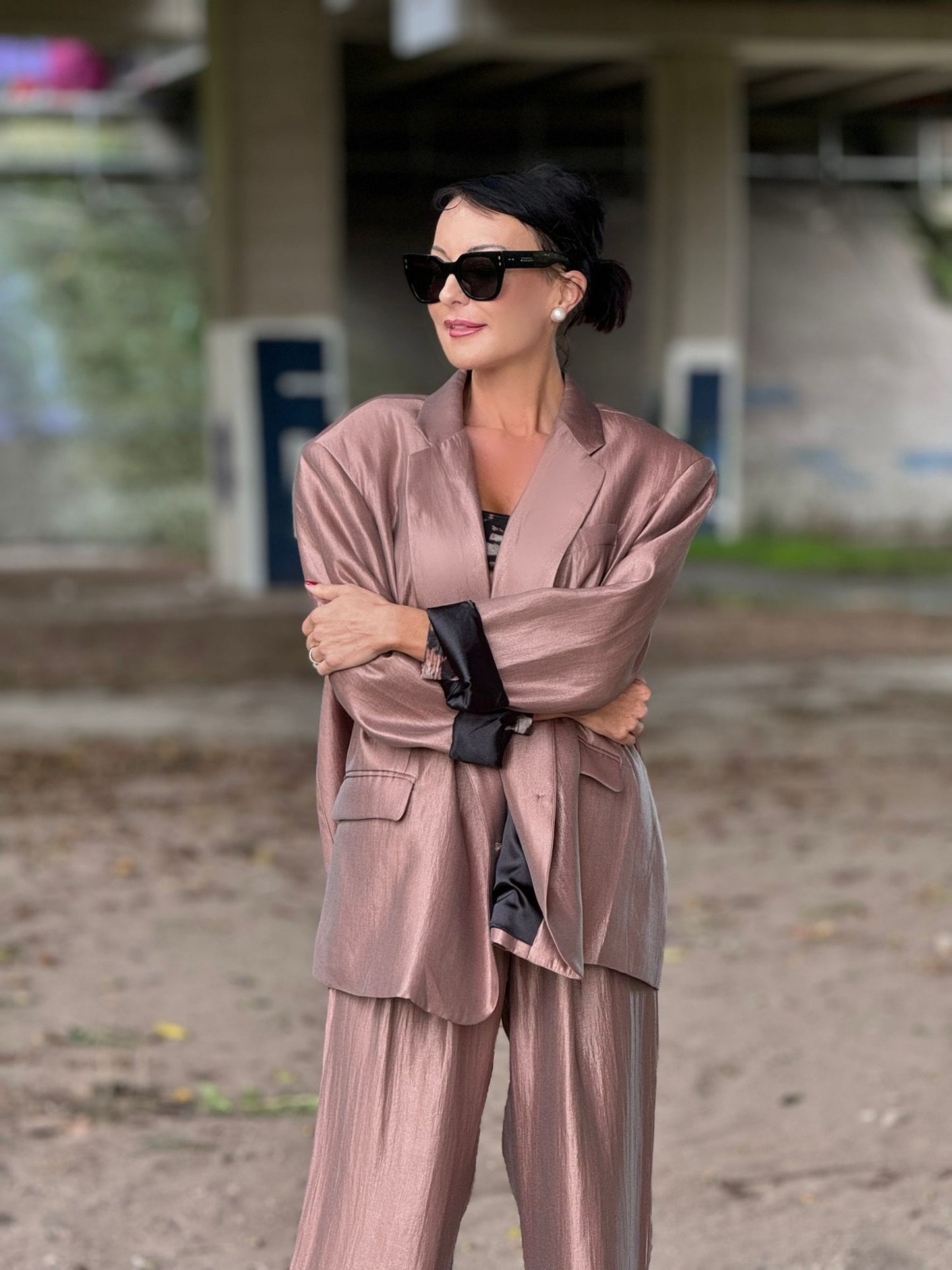 Blazer Rosa oversized